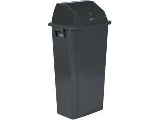 afvalbak,80l,HxBxD 917x460x333mm,wandmontage,romp PP grijs - 2