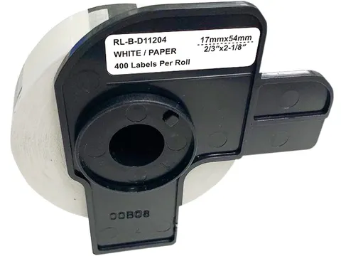 Etiket DK11204 Wit label 17x54mm 400stuks op rol
