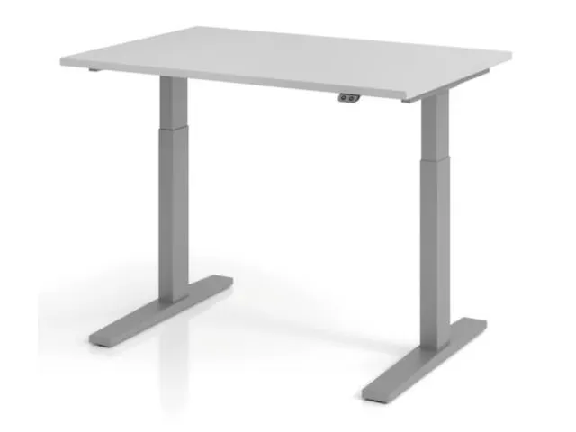 Bureau assis-debout électrique 700-1200x1200x800mm gris/argenté