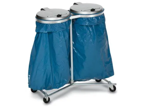 Dubbele Afvalverzamelaar Verrijdbaar 1020x860x500mm 120 Liter