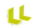 Boekensteun MAUL 10x10x13cm acryl set 2 neon geel transparant