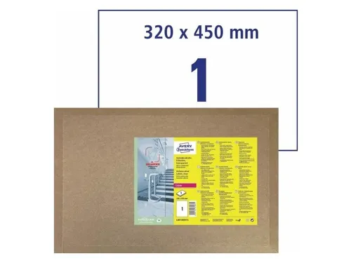 Antimicrobiële etiketten afneembaar transparant 450x320mm