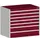 ladekast,HxBxD 900x1050x750mm,7lade(n),lade voor zware lasten