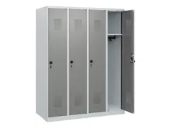 schoollocker,HxBxD 1530x1200x500mm,4vak,vak B 300mm,draaigrendel
