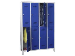 dubbeldekse locker,HxBxD 1850x1200x500mm,4x2vak.,RAL7035,front RAL7035 - 1