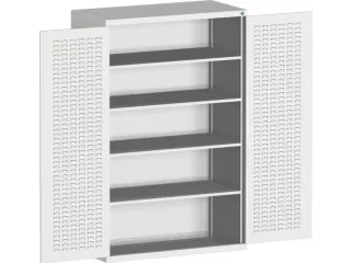 kast met sleufplaat,HxBxD 2000x1300x650mm,4xStalen bodem - 1