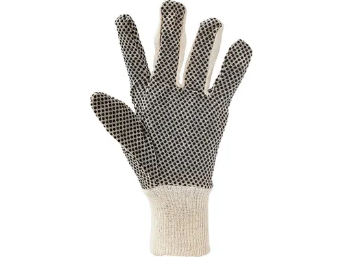 Werkhandschoen Arco Polka Dot katoen met PVC noppen maat 9