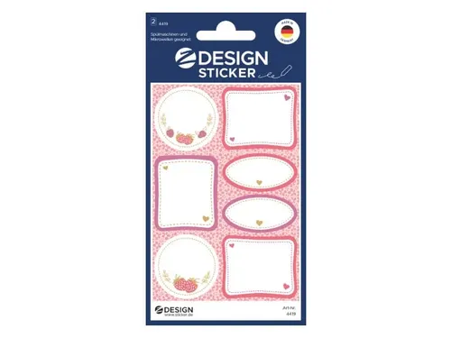 Foliesticker Z-design watervast, Label mix, pakje à 2 vel