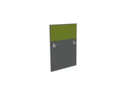 baliepaneel bureau aanbouw links MS-donkergrijs BN7048-groen 800mm