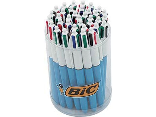 Recharge stylo BIC 4 couleurs bleu, noir, rouge, vert