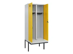 locker met bank,voor scheiding van kleding,HxBxD 2120x800x815mm,2vak