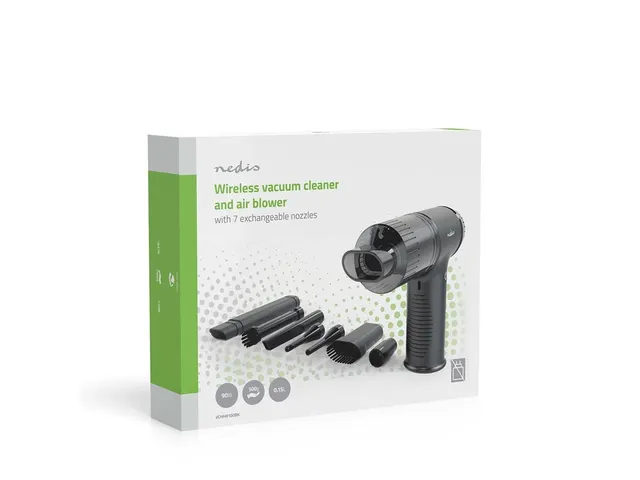 Handstofzuiger / luchtblazer Nedis 90W oplaadbaar zwart