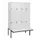 Dubbeldekse dekenkist,HxBxD 1950x1200x815mm,4x2vak.,vak B 300mm
