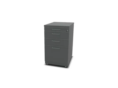 Ladeblok 720x430x600mm 2 Laden Materiaallade Hangmappenlade Ms-Donkerg