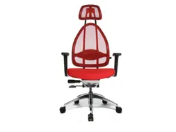 Bureaustoel Rood Zitting H X B X D 430-520X 480X 500Mm Netrug Synchroo