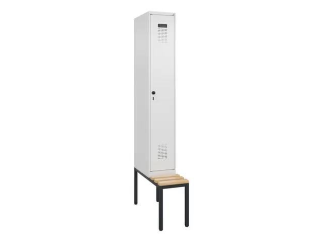 locker met bank,voor scheiding van kleding,HxBxD 2120x300x815mm,1vak