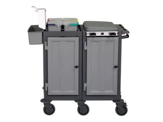 Reinigingswagen,2Kasten,2-4Zakhouders,4X6L Emmer,3Xopvanglegborden - 2