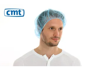 PP non woven haarnet Blauw 58cm bouffant cap maat XL 10x100 Stuks - 2
