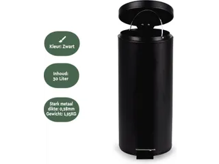 BRASQ Pedaalemmer PB130 Zwart 30 Liter - 6