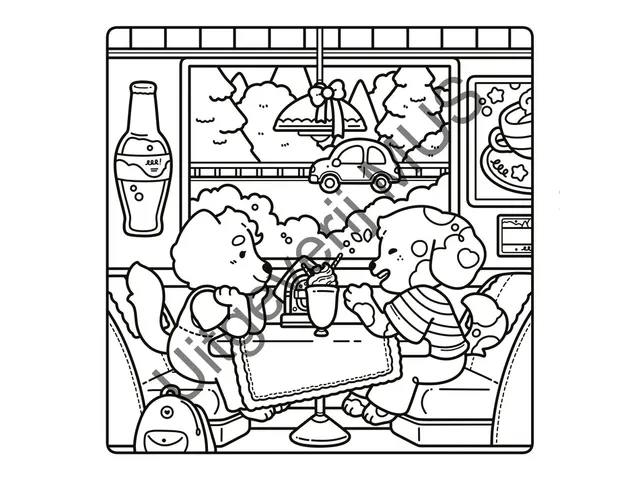 Kleurboek Cute en Cosy Tortelduifjes 64 pagina's