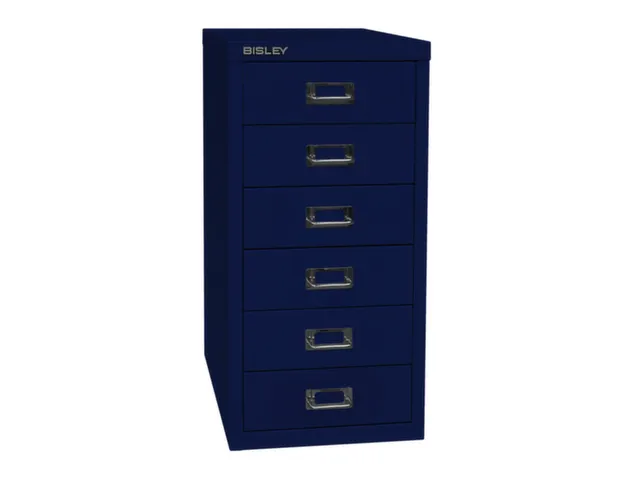 kantoor-ladekast HxBxD 590x278x380mm 6 laden romp oxfordblauw staal