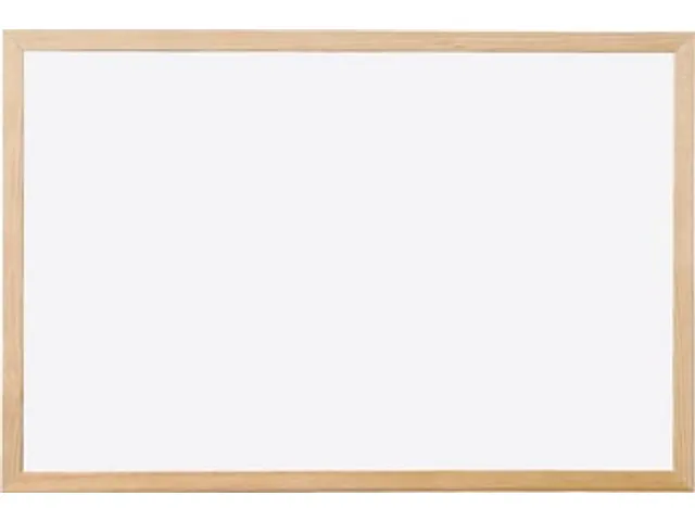 Q-connect Whiteboard houten frame 90x120cm Melamine niet-magnetisch