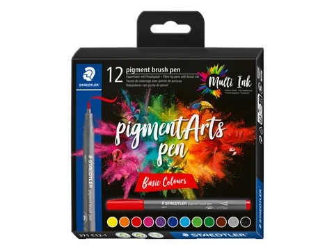 Brushpen Staedtler PigmentArts set à 12 kleuren