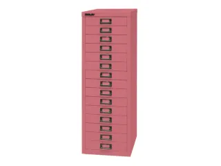 kantoor-ladekast HxBxD 860x279x380mm 15 laden romp + front pink staal - 2