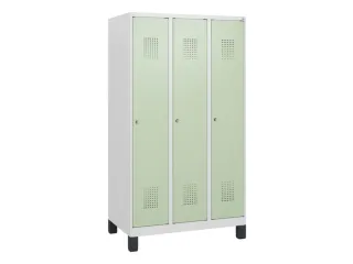 schoollocker,HxBxD 1630x900x500mm,3vak,vak B 300mm,cil.-slot,voeten - 2