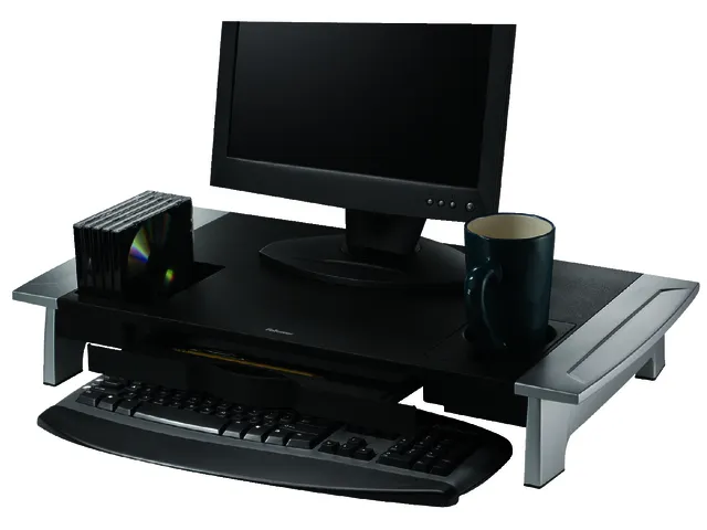 Monitorstandaard Office Suite Riser Groot zwart/grijs