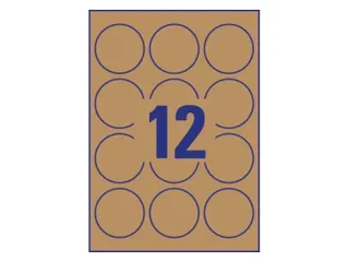 Productetiket Avery L7106-20 60mm Bruin 240stuks - 4