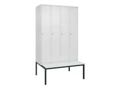 Armoire vestiaire avec banc HxlxP 2120x1200x815mm 4compart.