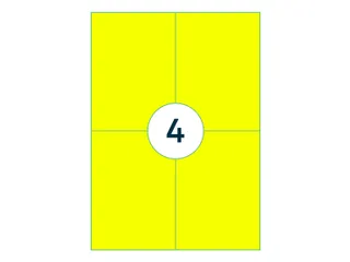 Etiket Rillprint 105x148mm fluorgeel 400 etiketten - 4