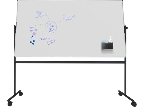 Legamaster UNITE PLUS kantelbaar whiteboard 120x220cm zwart onderstel
