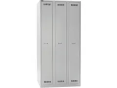 garderobekast,HxBxD 1850x900x500mm,3vak,cil.-slot,romp lichtgrijs