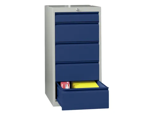 ladekast HxBxD 1000x500x600mm 7laden slot RAL7035 front RAL5010
