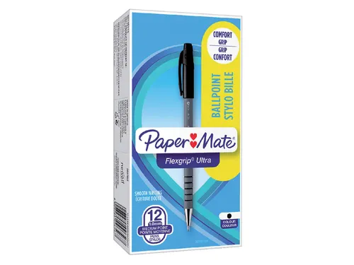 Balpen Paper Mate Flexgrip Ultra stick medium zwart