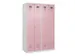 locker voor scheiding van kleding,HxBxD 1850x1200x500mm,4vak