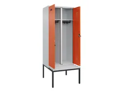 locker met bank,voor scheiding van kleding,HxBxD 2120x800x815mm,2vak