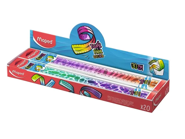 Règle Maped Twist'n Flex Animals 30cm display 20 pièces assorti