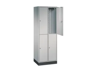 Dubbeldekse garderobekast,HxBxD 1950x620x500mm,2x2vak.,vak B 260mm - 1