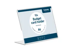 Kaarthouder Europel Budget A6 L-stand liggend 10st