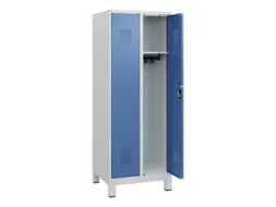 schoollocker,HxBxD 1630x600x500mm,2vak,vak B 300mm,cil.-slot,voeten