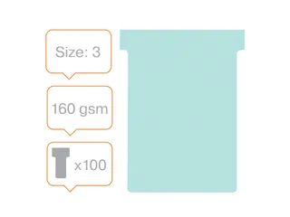 Planbord T-kaart Nobo nr 3 80mm blauw - 3