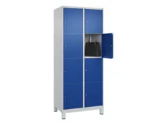lockerkast,HxBxD 1950x800x500mm,2x4vakken,vak B 400mm,cil.-slot,voeten