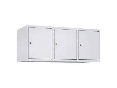 opzetkast,v. locker,3vak.,vak B 400mm,HxBxD 500x1200x500mm,vleugeldeur