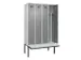 locker met bank,voor scheiding van kleding,HxBxD 2120x1200x815mm,4vak