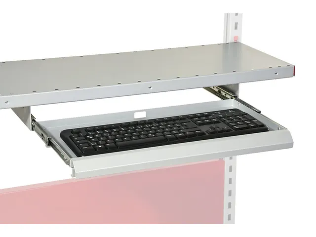 legbord m. uittreklade voor toetsenbord,v. paktafel,BxD 800x300mm