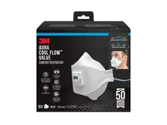 Stofmasker 3M Aura voor schuren 9322 FFP2 met ventiel 10 stuks