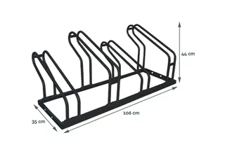 Fietsenrek BRASQ 4 fietsen BS400 zwart - 3